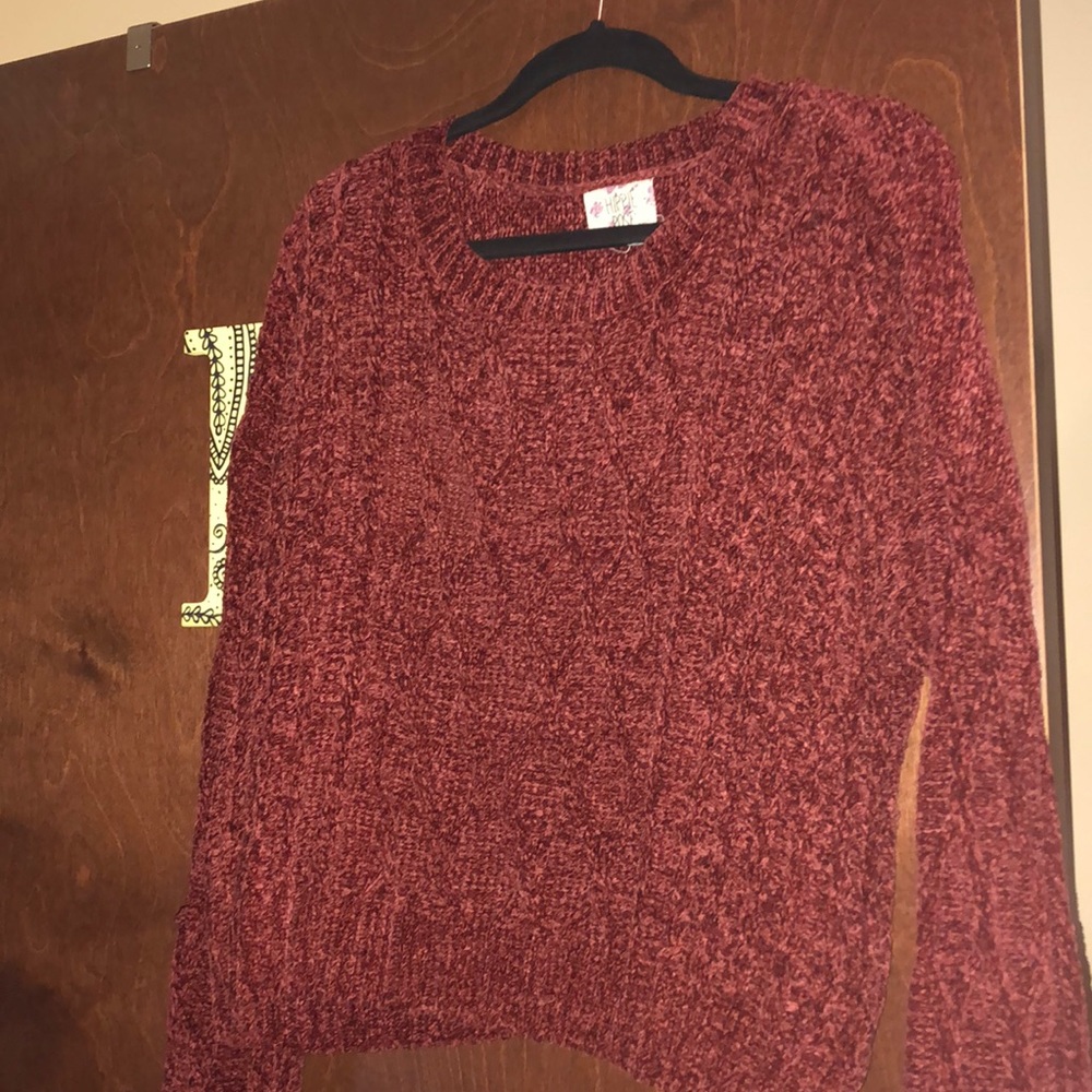 burgundy sweater